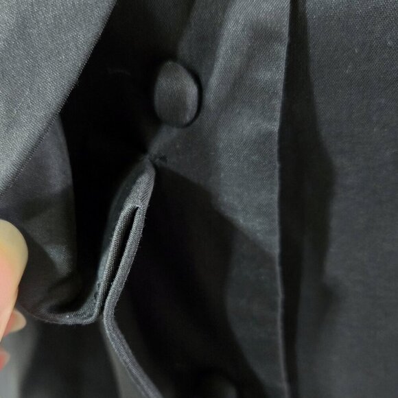 Ann Taylor Black Sleeveless Pleated Collar Dress Pockets Modest Neutral Office - Picture 5 of 7